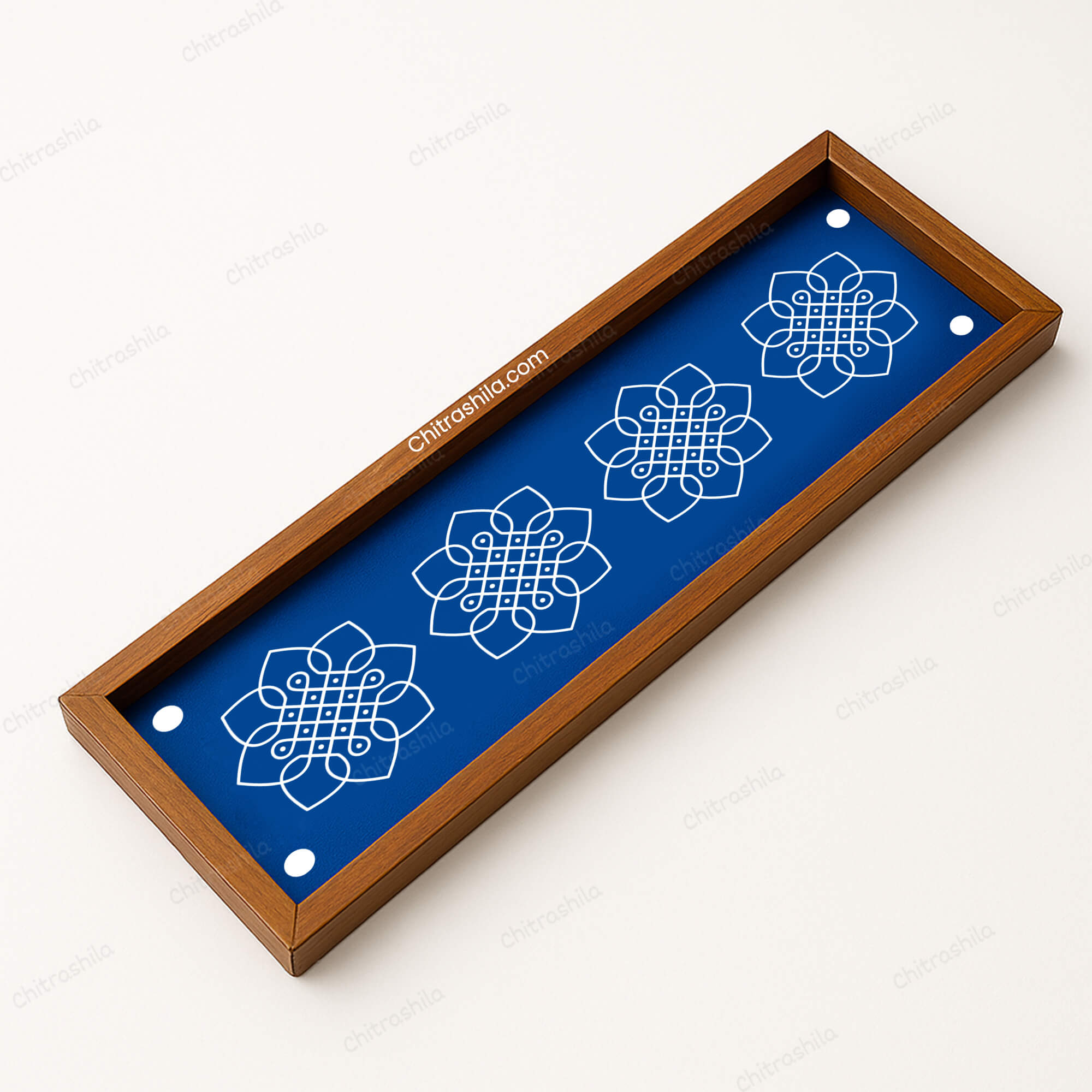 Flower Kambi Kolam Wooden Rangoli Stencil