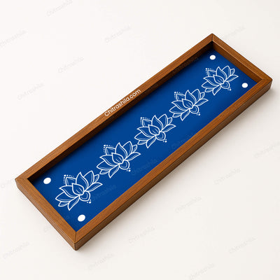 CHITRASHILA® Lotus Border Wooden Rangoli Stencils 17x5 inches (WB-01)