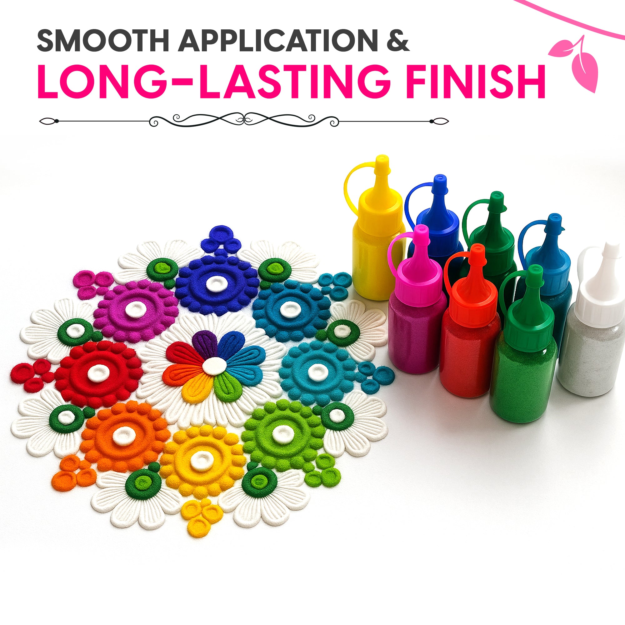 rangoli color with bottle