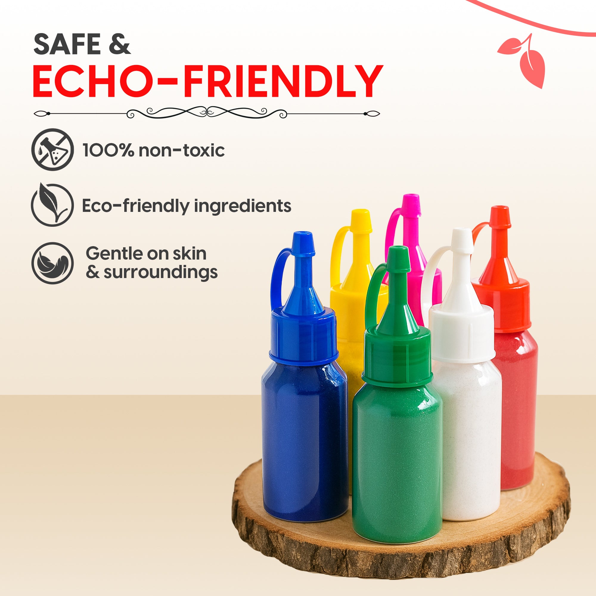 CHITRASHILA® Vibrant Ready-to-Use Rangoli Bottle Kit | Pack of 6 Colors