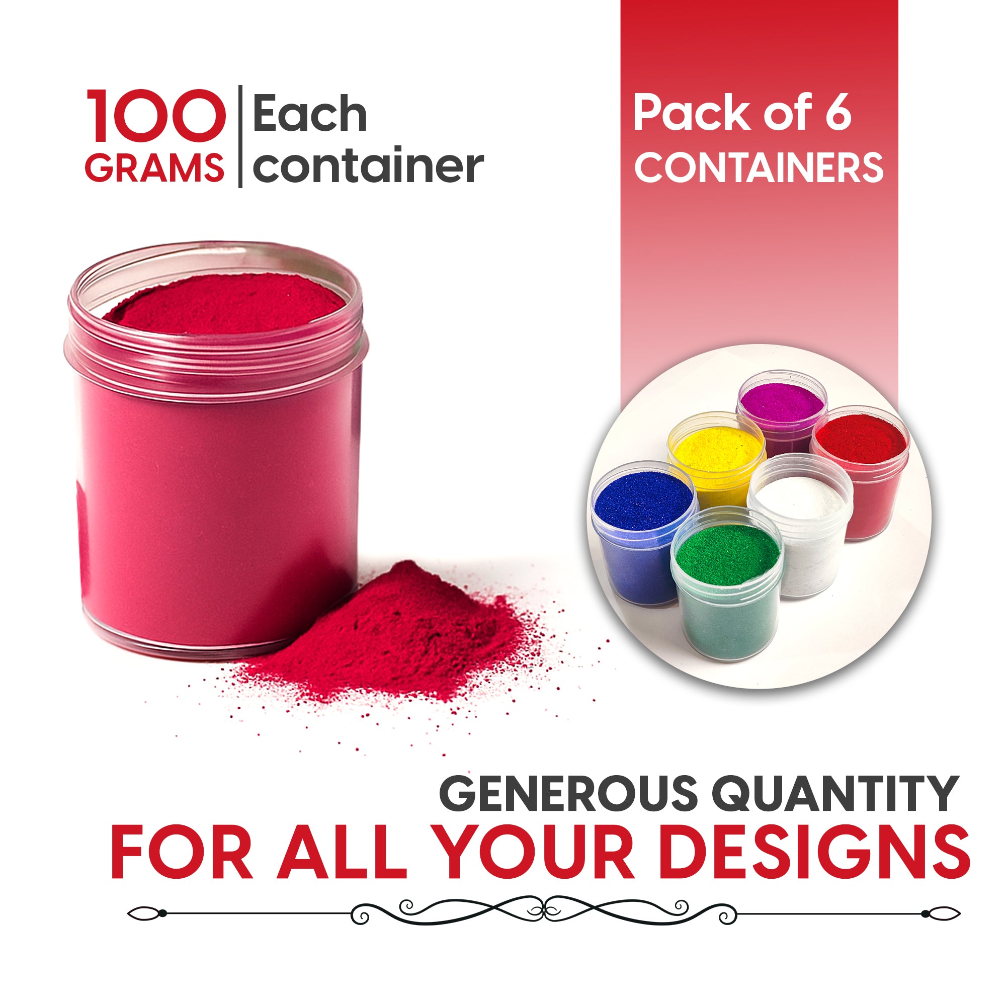 CHITRASHILA® Rangoli Color Powder | Festive Pack of 6