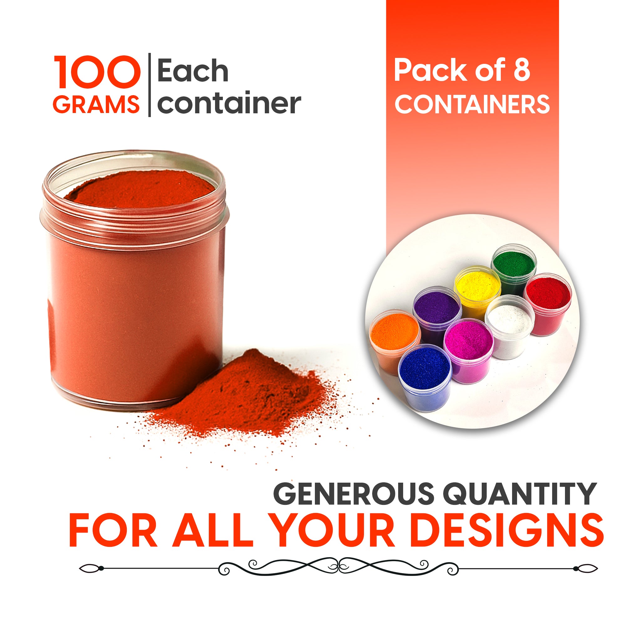 CHITRASHILA® Rangoli Color Powder | Celebration Pack of 8