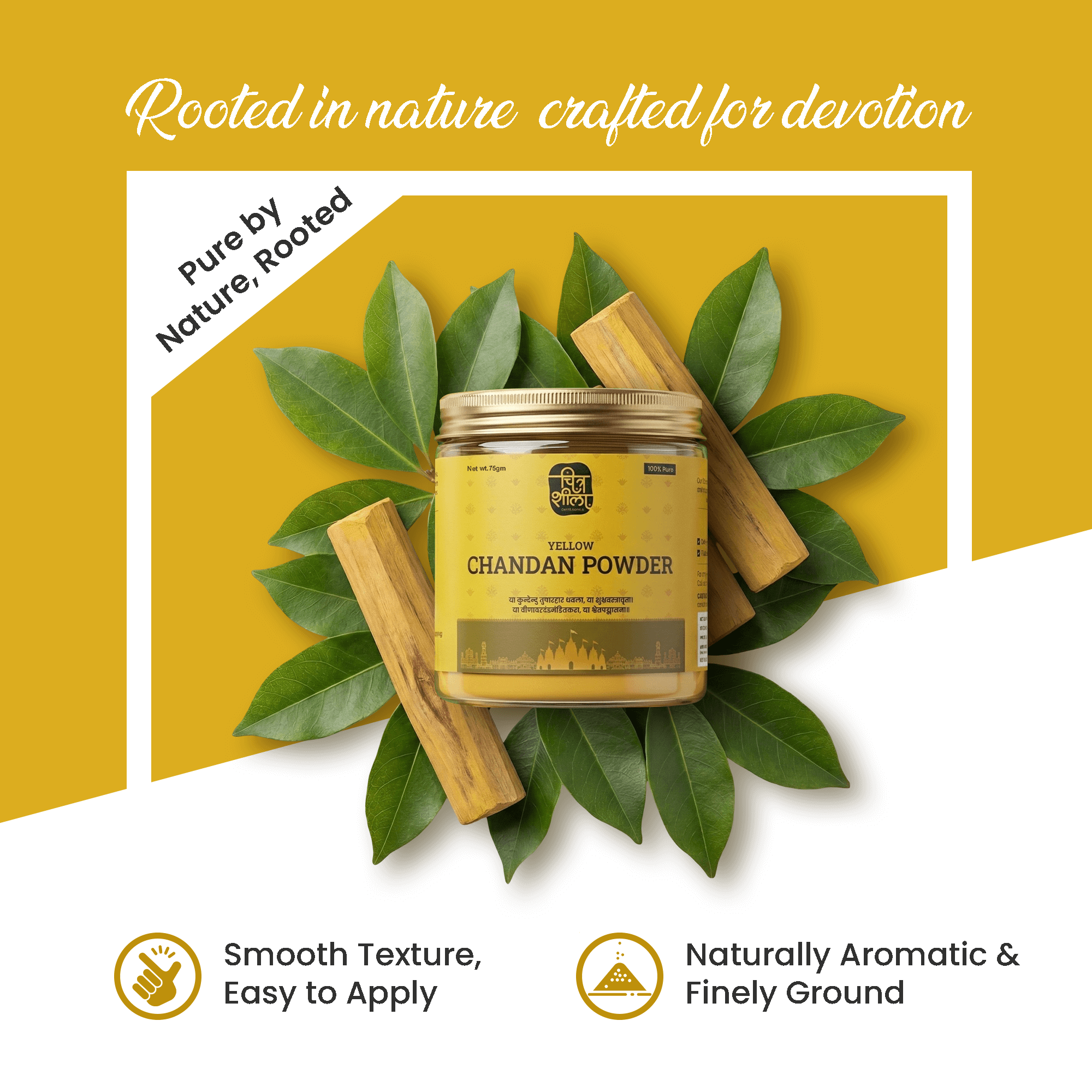 yellow chandan powder