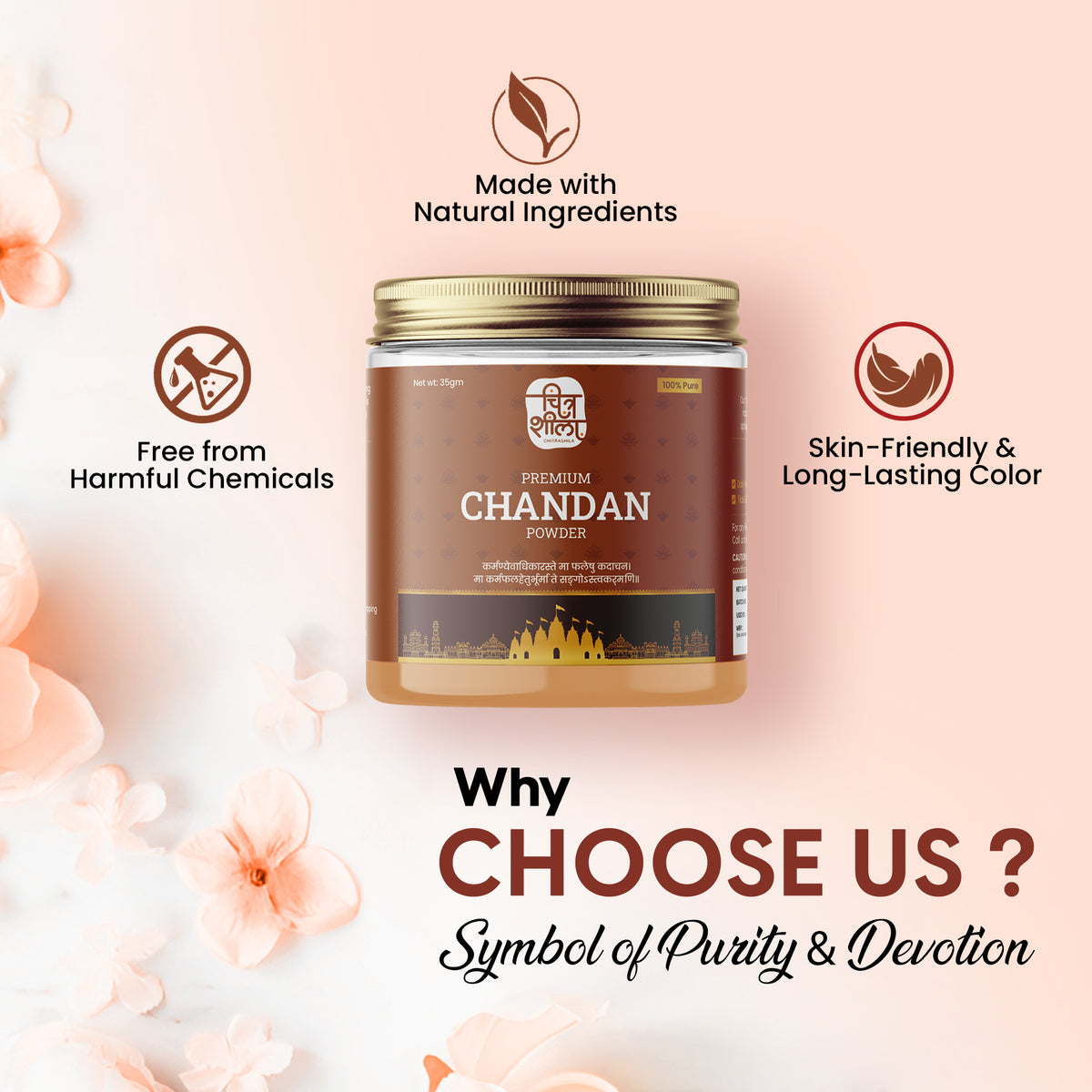 Premium Chandan Powder – Sandalwood Tilak/Tika for Pooja, Meditation & Hawan - 35g