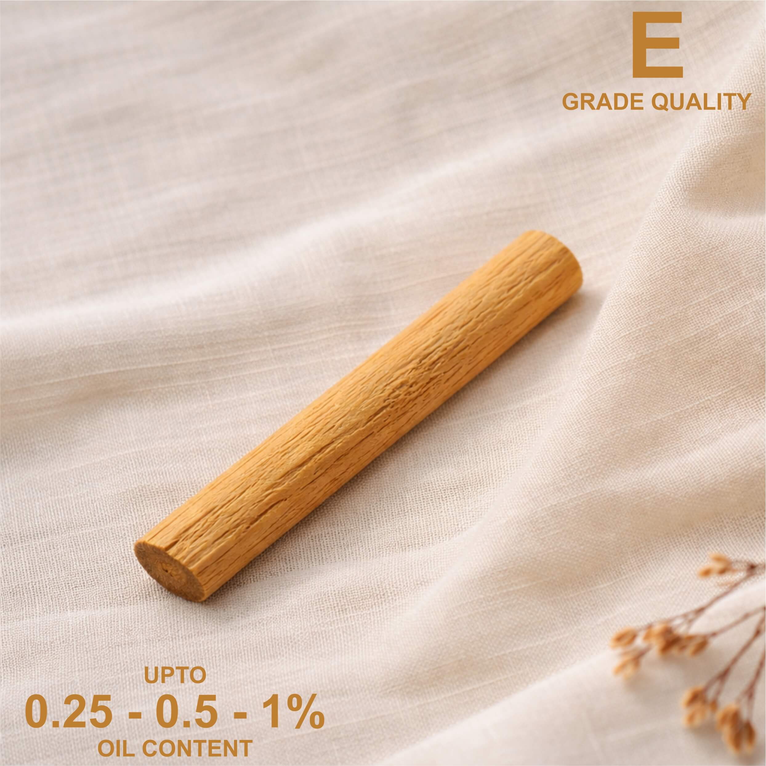 CHITRASHILA® White Sandalwood Stick | upto 0.25 - 0.5 - 1% Oil Content | E - Grade Quality