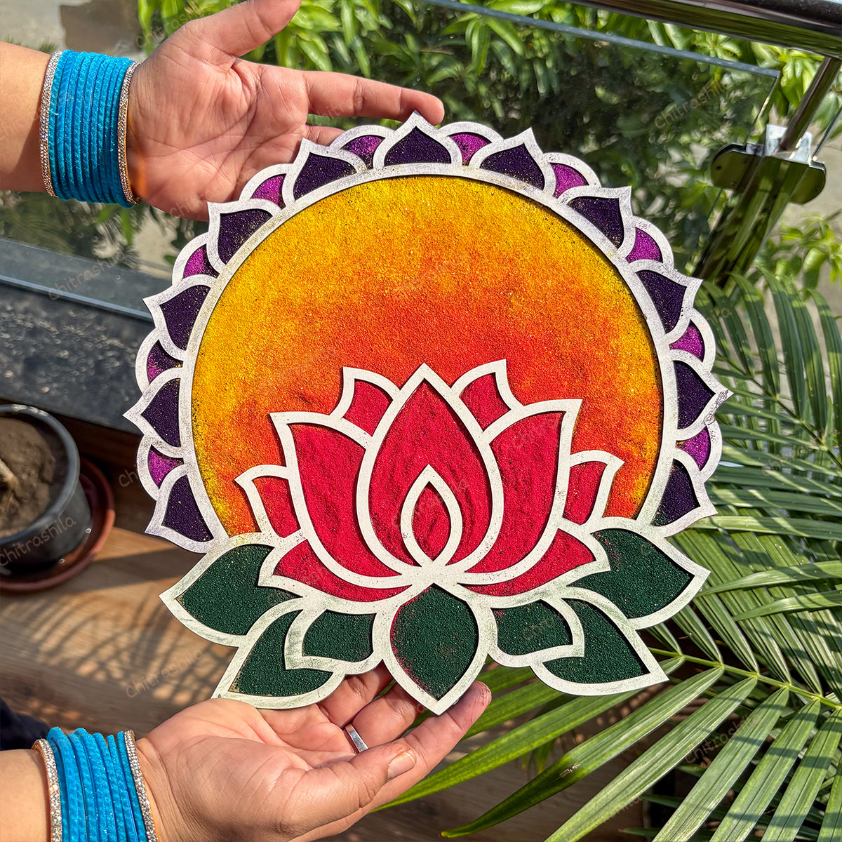 lakshmi kamal rangoli