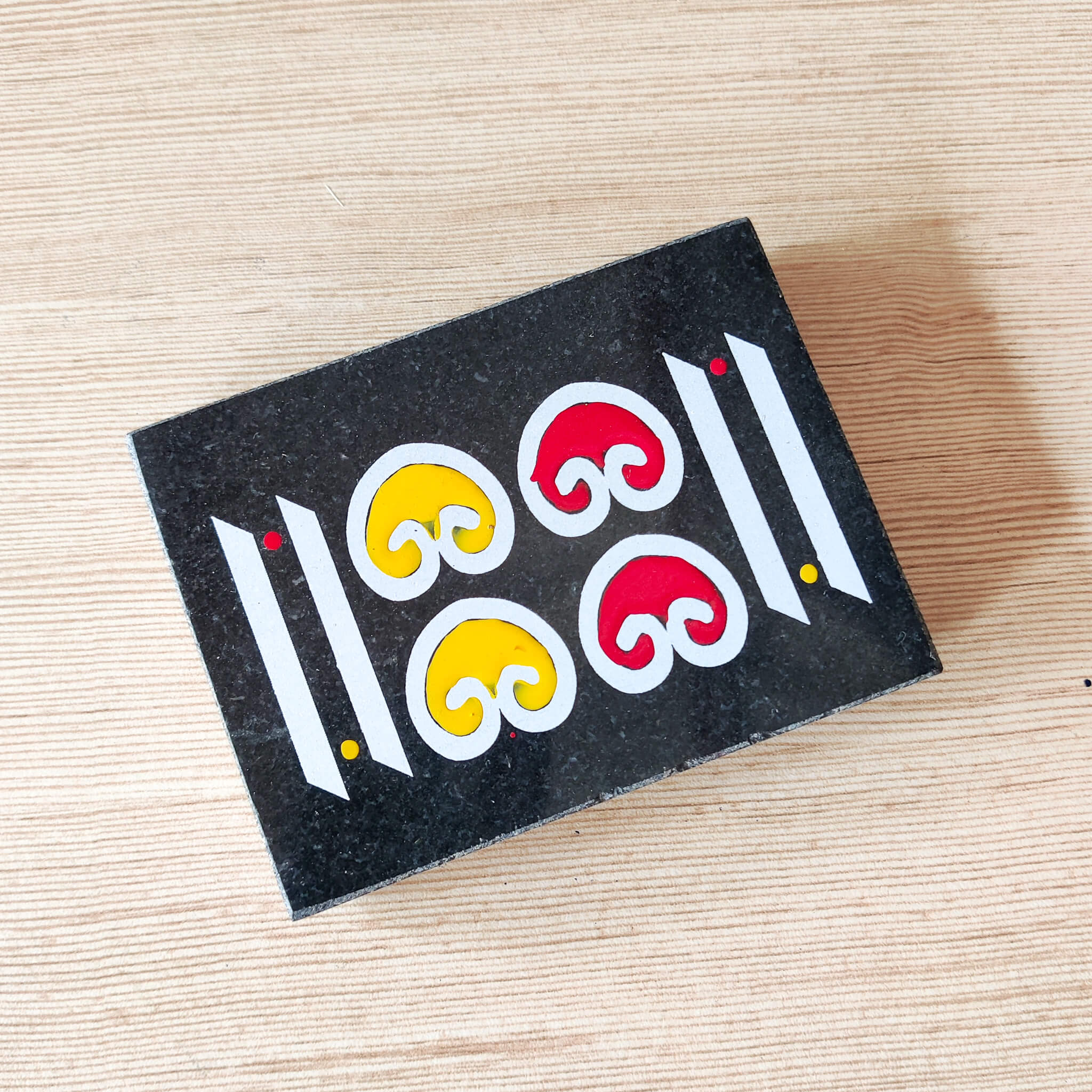 CHITRASHILA® Gopadma Granite Printed Rangoli (4*3 inch) for Home Mandir and Door Entrance (Pack of 2)