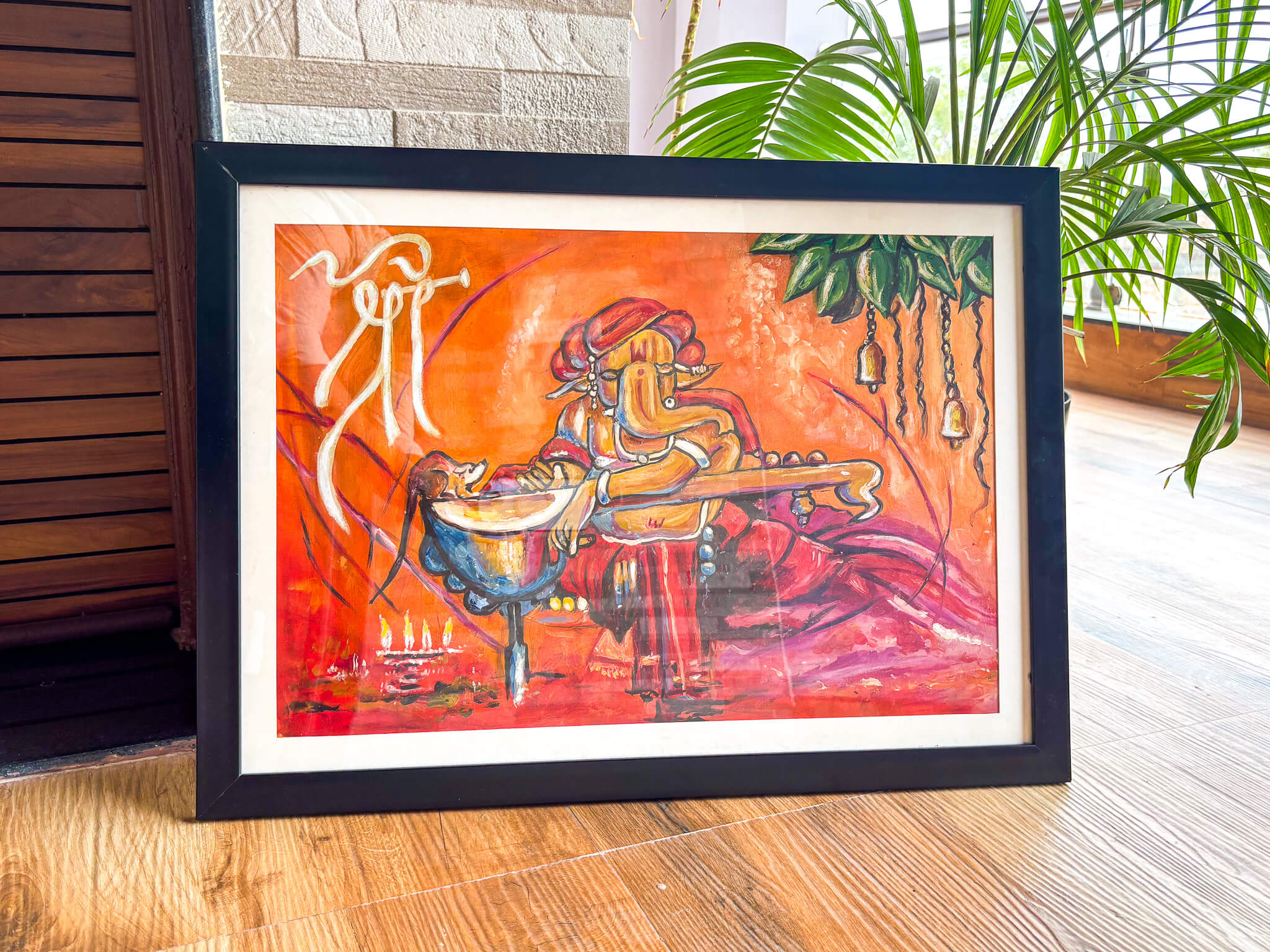 Shree Ganesh Canvas Devotional Painting