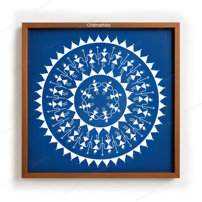 CHITRASHILA® Echoes of Warli - Circle of Unity 10x10 inches (WS-15)