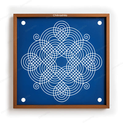 CHITRASHILA® Padi Kolam Spiral Rangoli Stencil 10x10 Inches (WS‑32)
