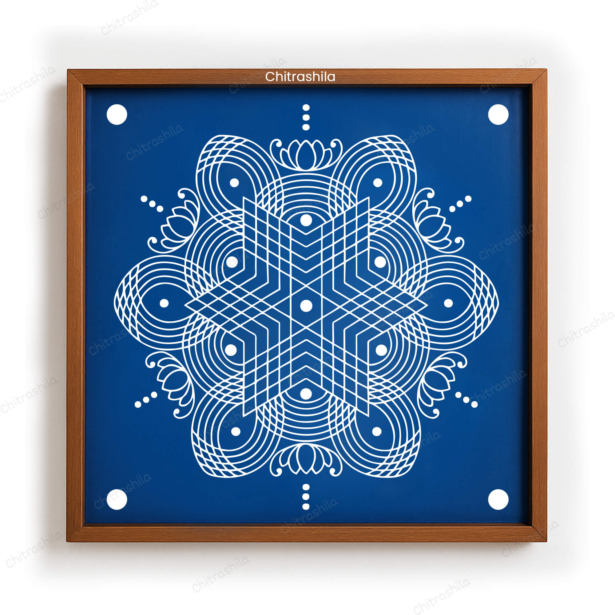Lotus Kolam Design Rangoli Stencil