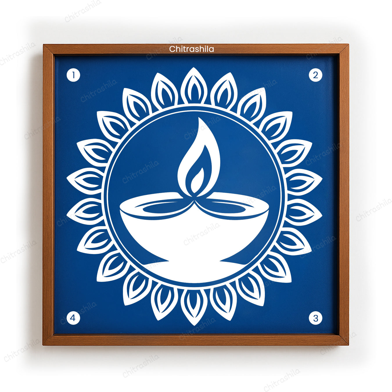 Diwali Diya Rangoli Stencil - Festival Design (WS-93)