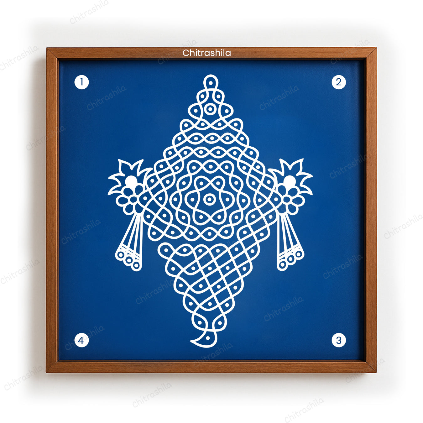 Divine Shankh Kolam Rangoli Stencil - Auspicious Design (WS-96)