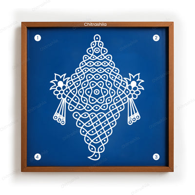 Divine Shankh Kolam Rangoli Stencil - Auspicious Design (WS-96)