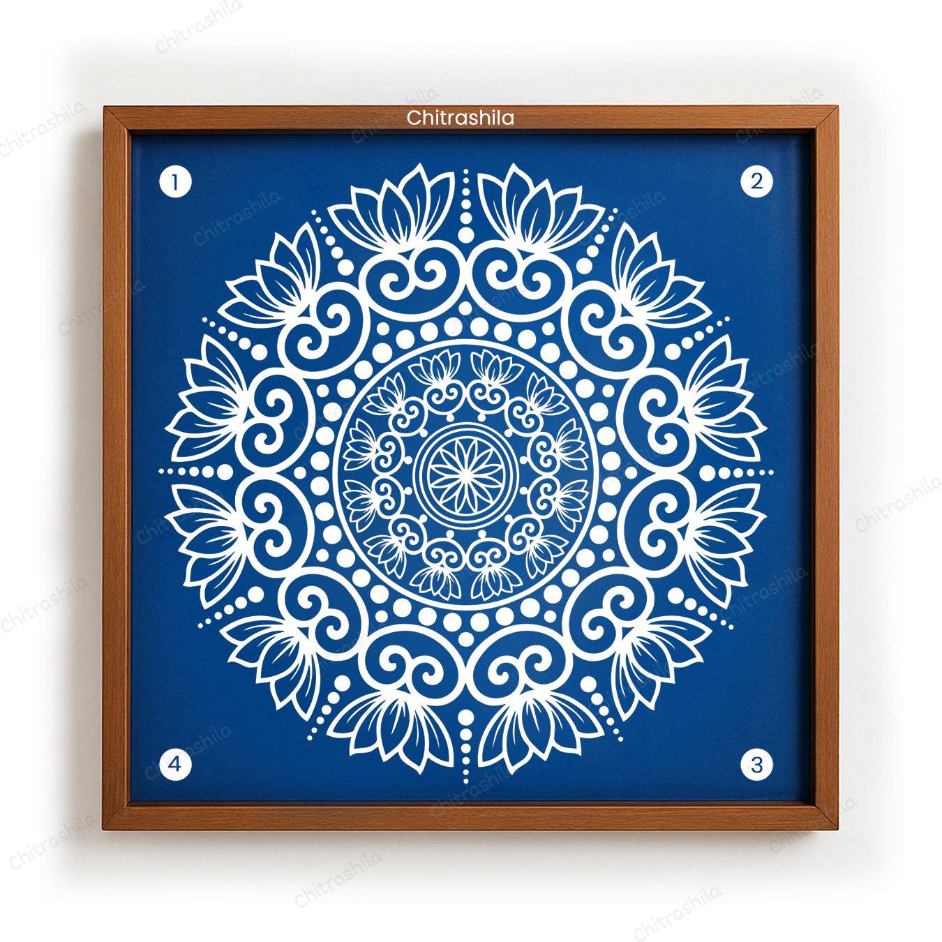 Circular Mandala Rangoli Stencil - Paisley Design (WS-91)