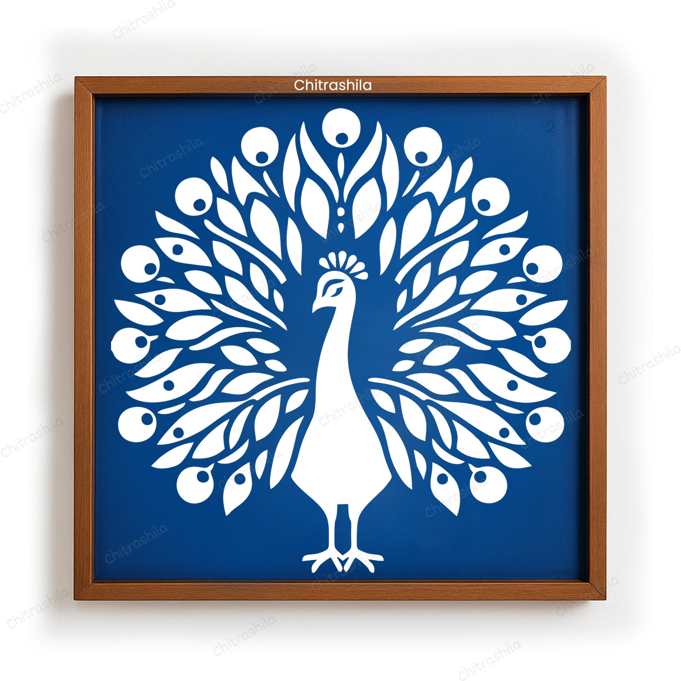 Peacock Rangoli Stencil with Fanned Feathers - Mor Design (WS-95)