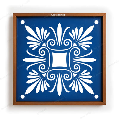 CHITRASHILA® Sanskarbharti Square Rangoli Stencil 10x10 Inches (WS‑16)