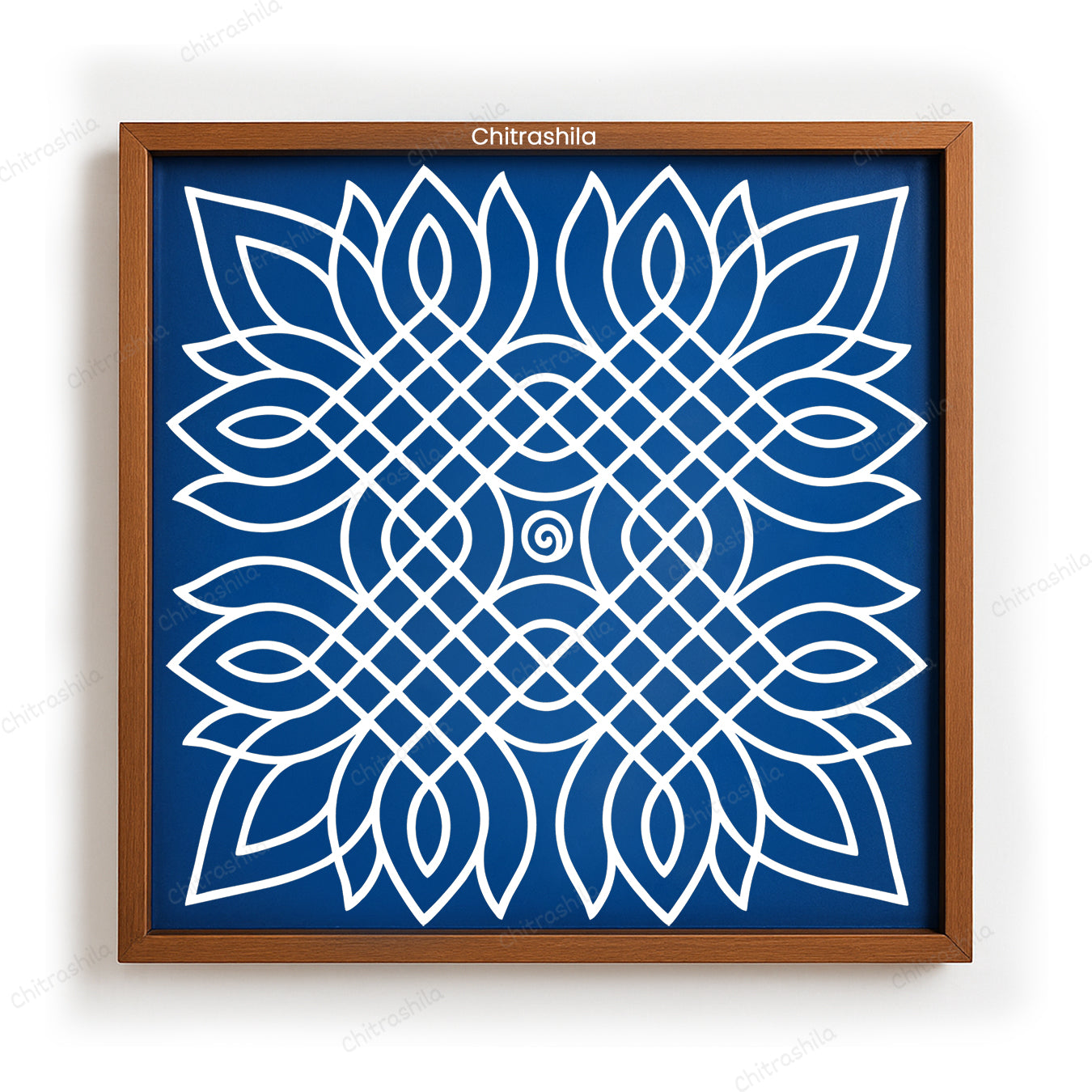 Padi Kolam Wooden Rangoli Stencil 10x10 Inches (WS-80)