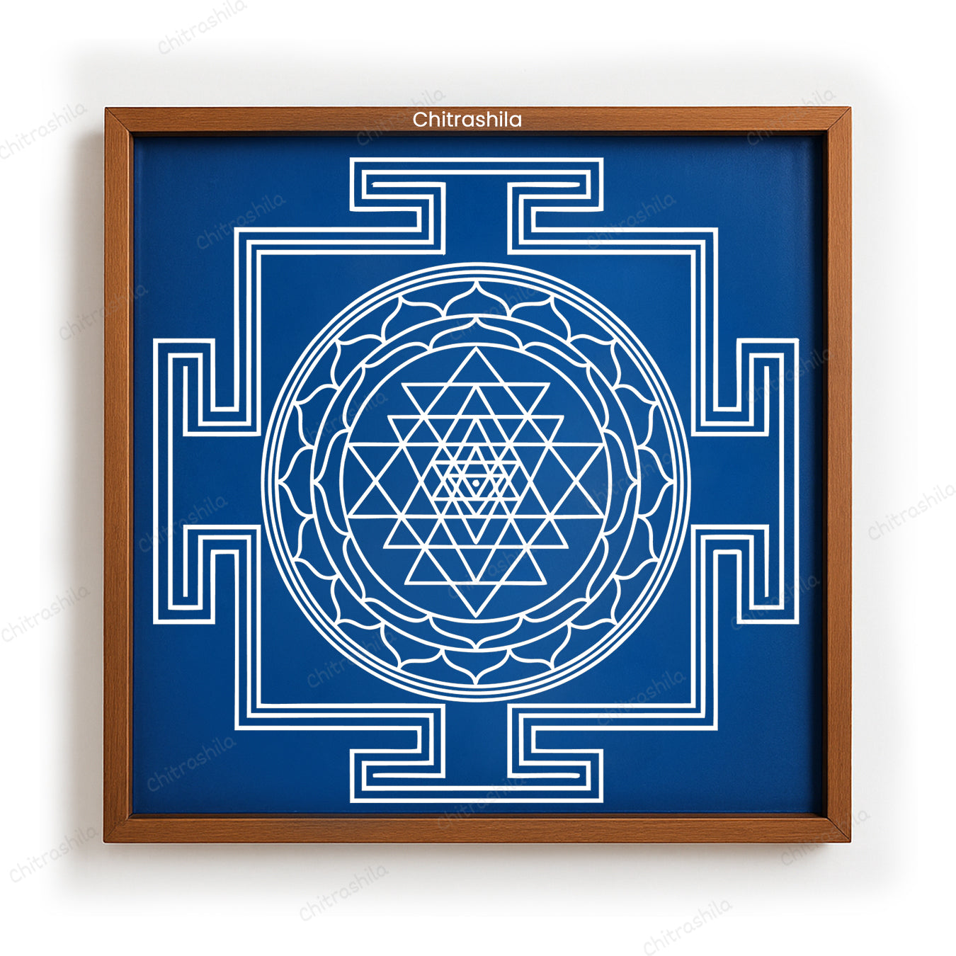 Shree Yantra Wooden Rangoli Stencil 10x10 Inches (WS-88)