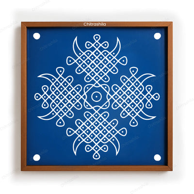 CHITRASHILA® Kambi Kolam Line Design Rangoli Stencil 10x10 Inches (WS‑20)