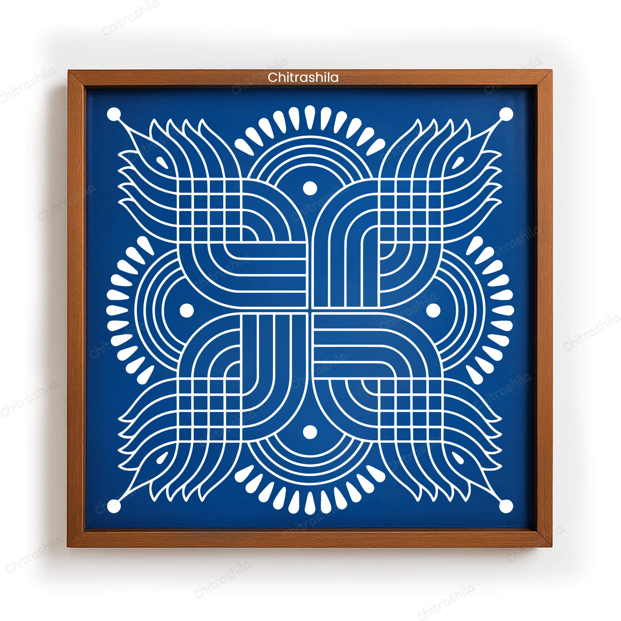 Lotus Kolam Rangoli Stencil