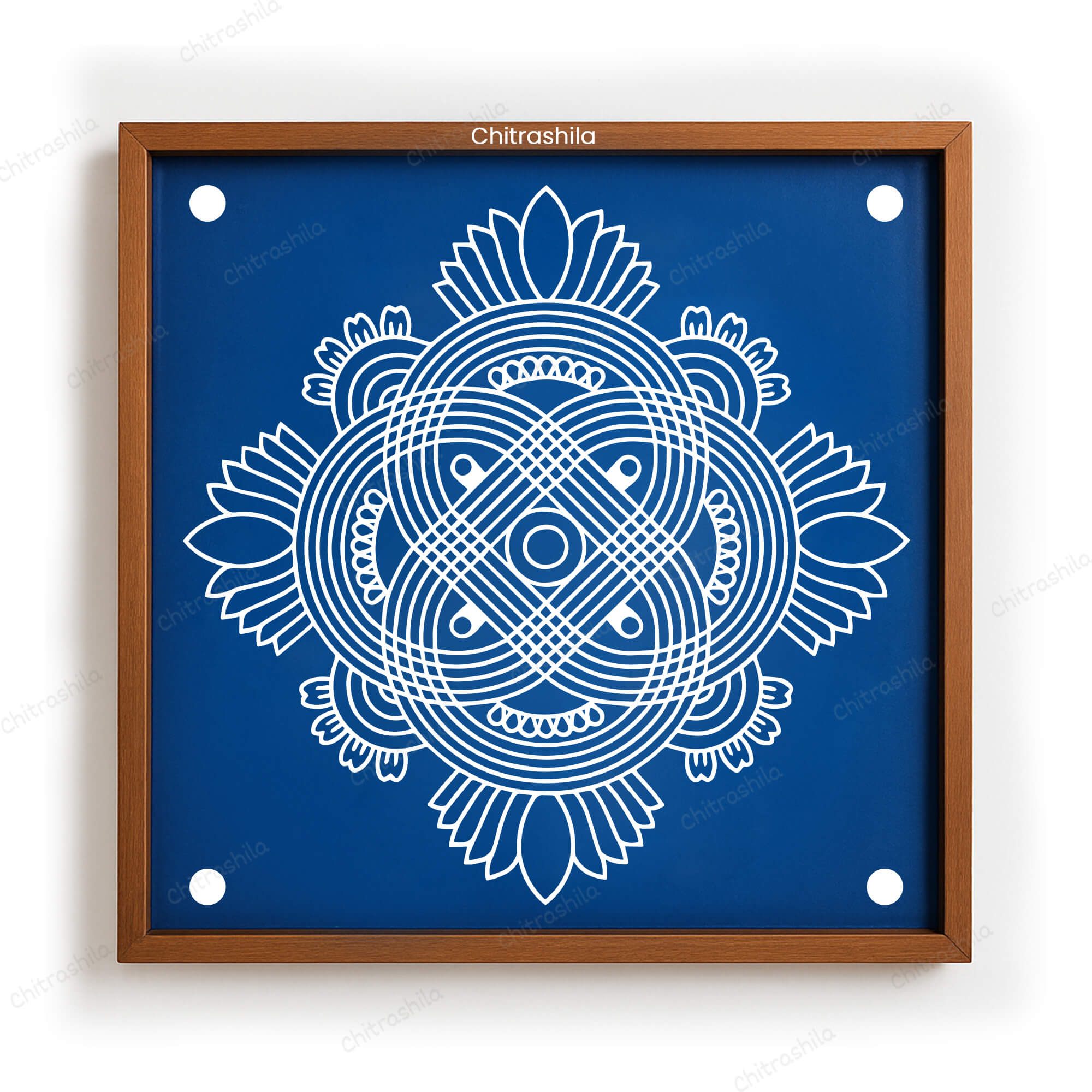 CHITRASHILA® Padi Kolam 2-Step Design Rangoli Stencil 10x10 Inches (WS‑21)
