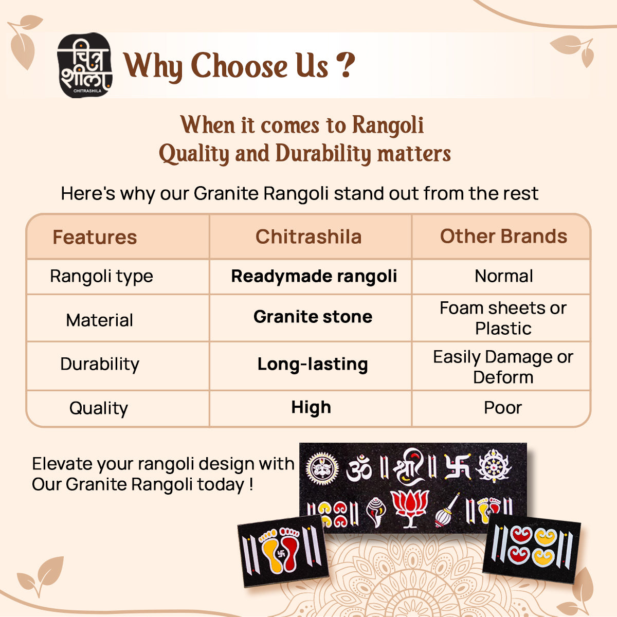 Granite Printed Rangoli Design