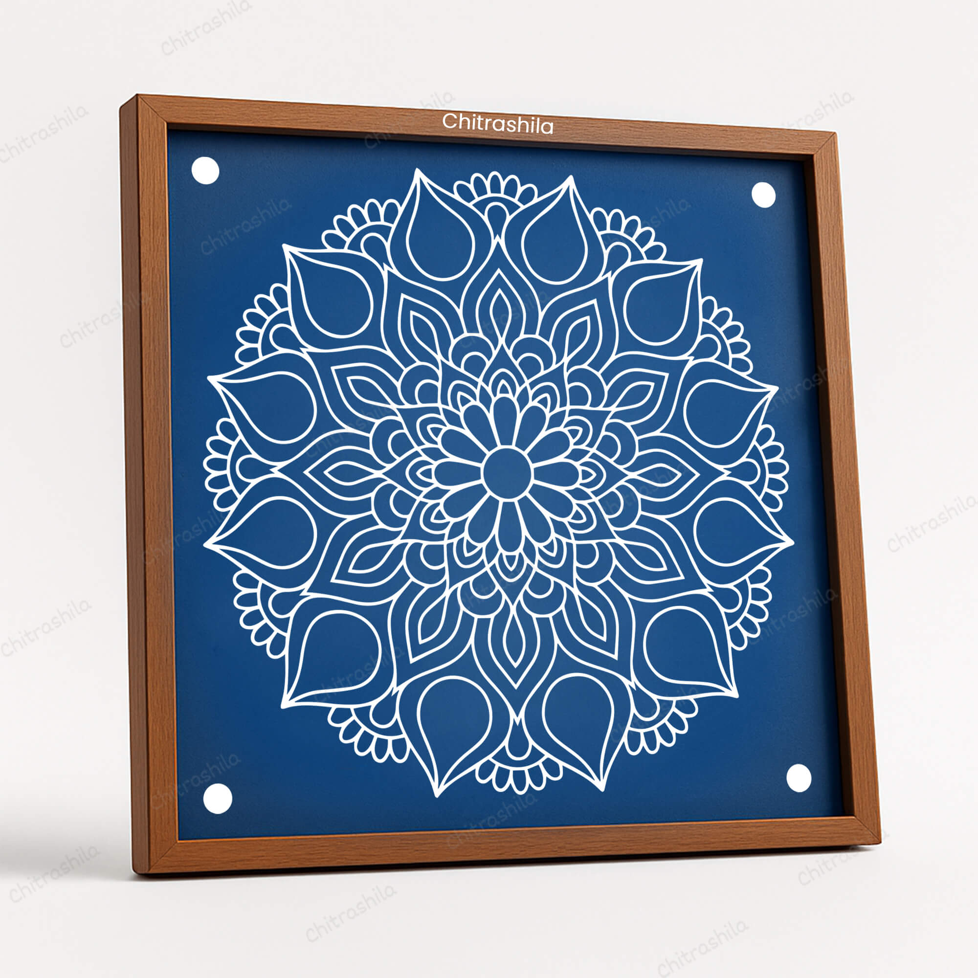 CHITRASHILA® Floral Mandala Design Rangoli Stencil 10x10 Inches (WS‑27)