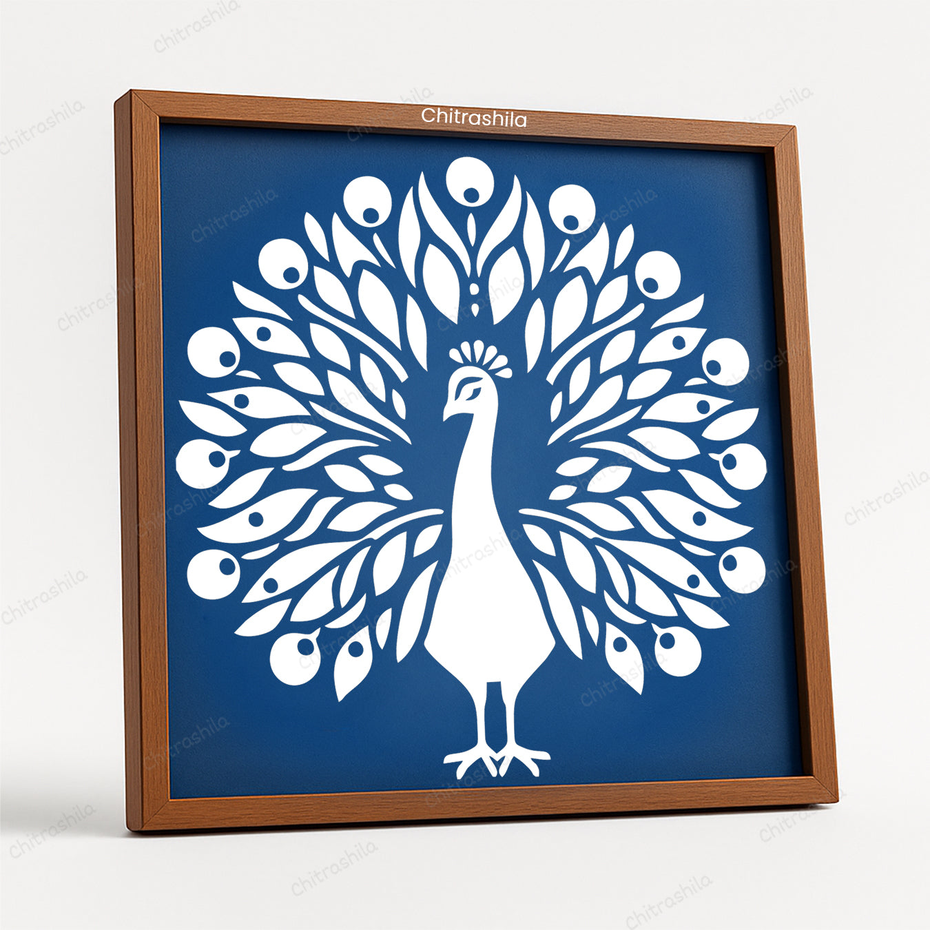 Peacock Rangoli Stencil with Fanned Feathers - Mor Design (WS-95)