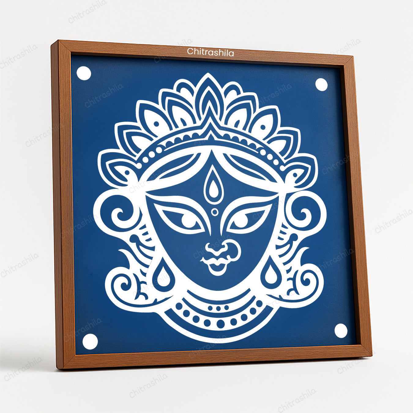 Maa Durga Face Rangoli Stencil - Navratri Rangoli Design (WS-94)