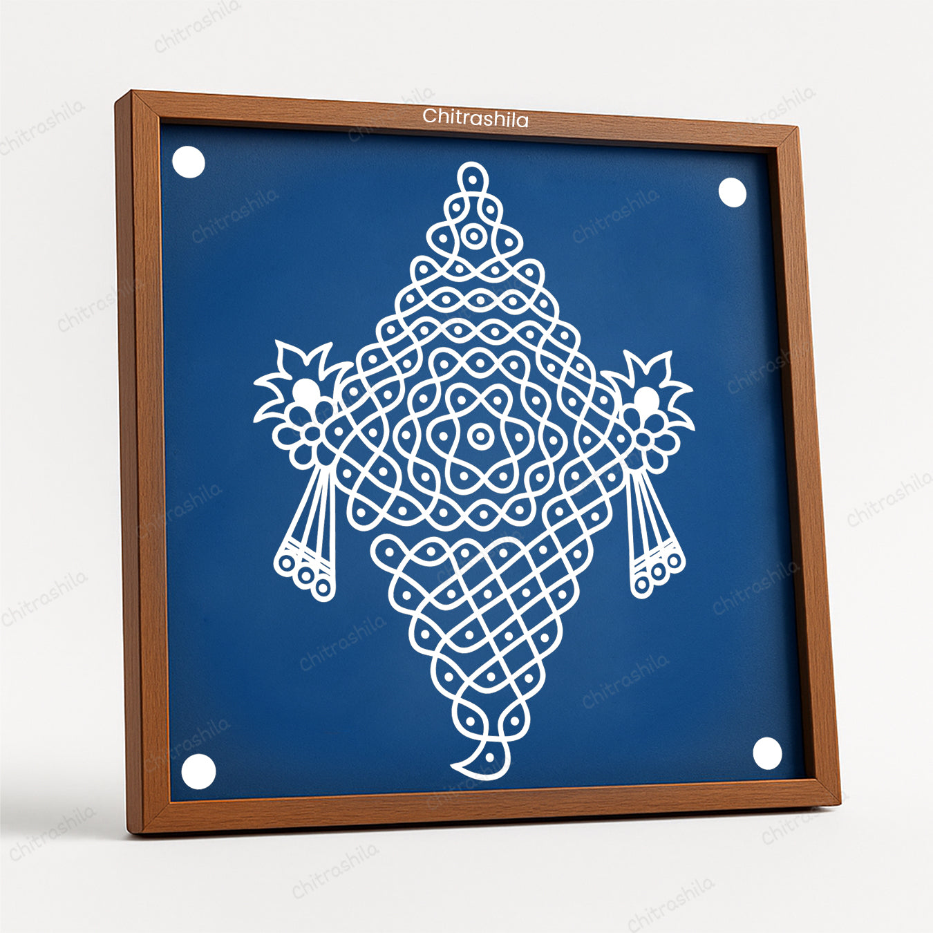 Divine Shankh Kolam Rangoli Stencil - Auspicious Design (WS-96)