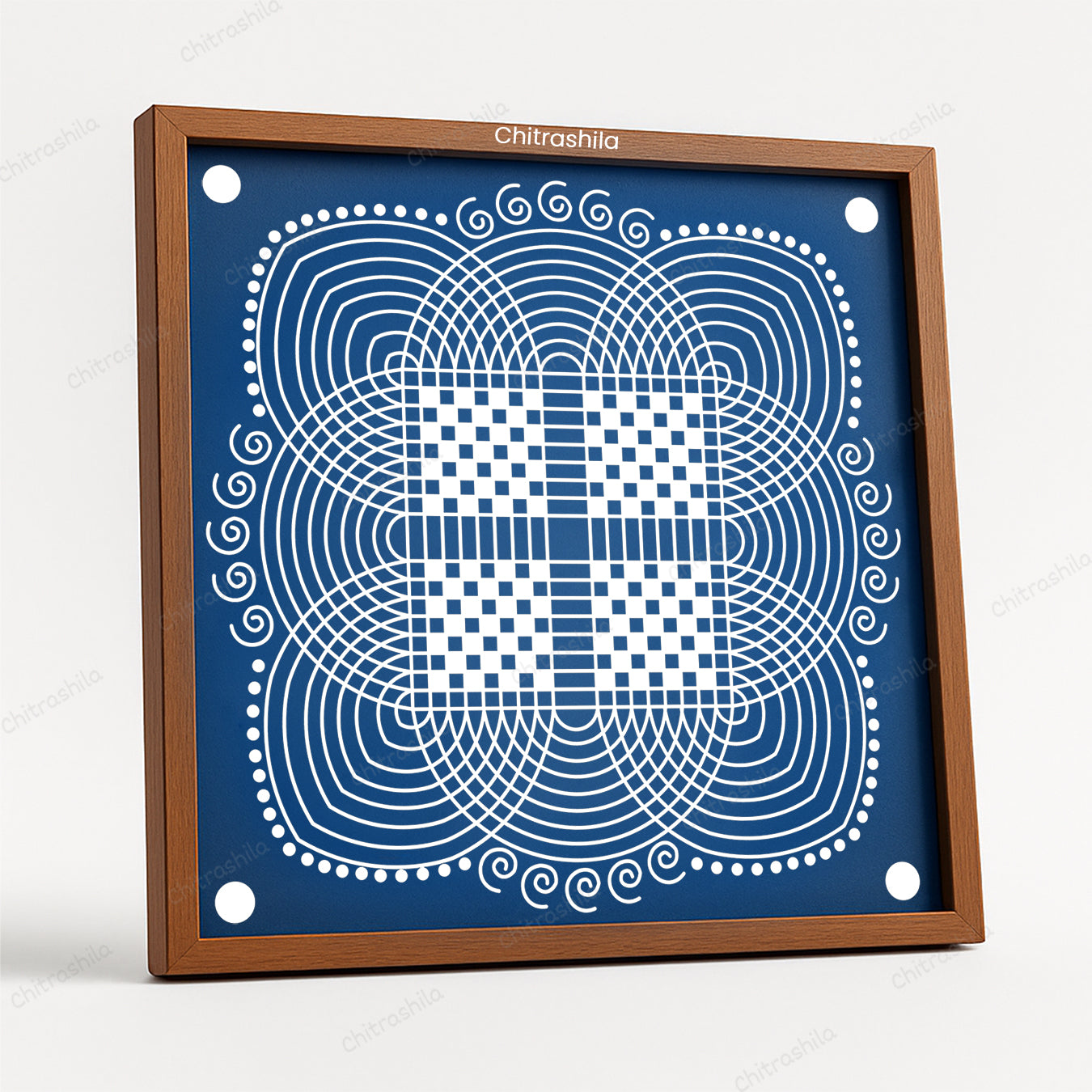Padi Kolam Wooden Rangoli Stencil 10x10 Inches (WS-83)