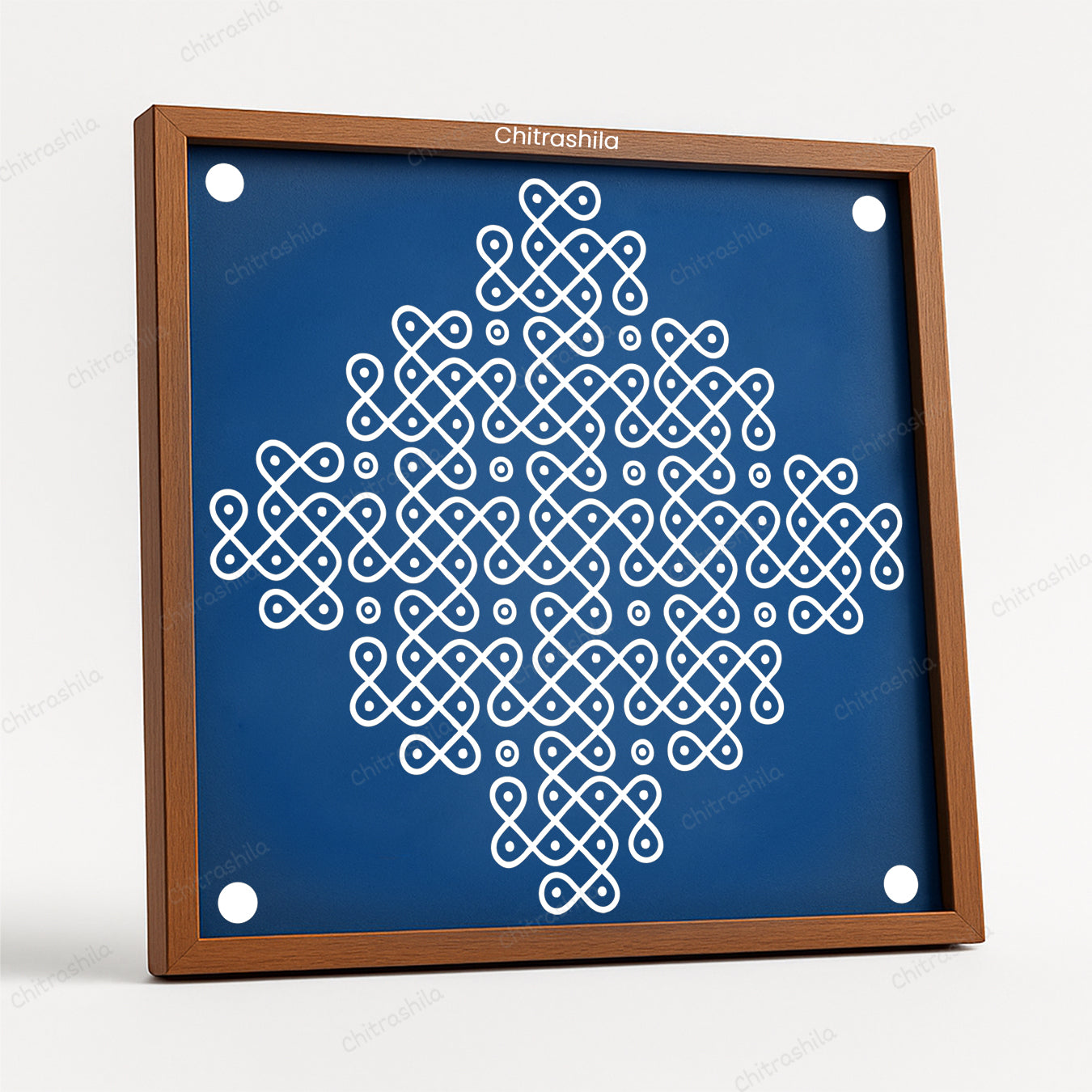Kolam Dot Wooden Rangoli Stencil 10x10 Inches (WS-72)