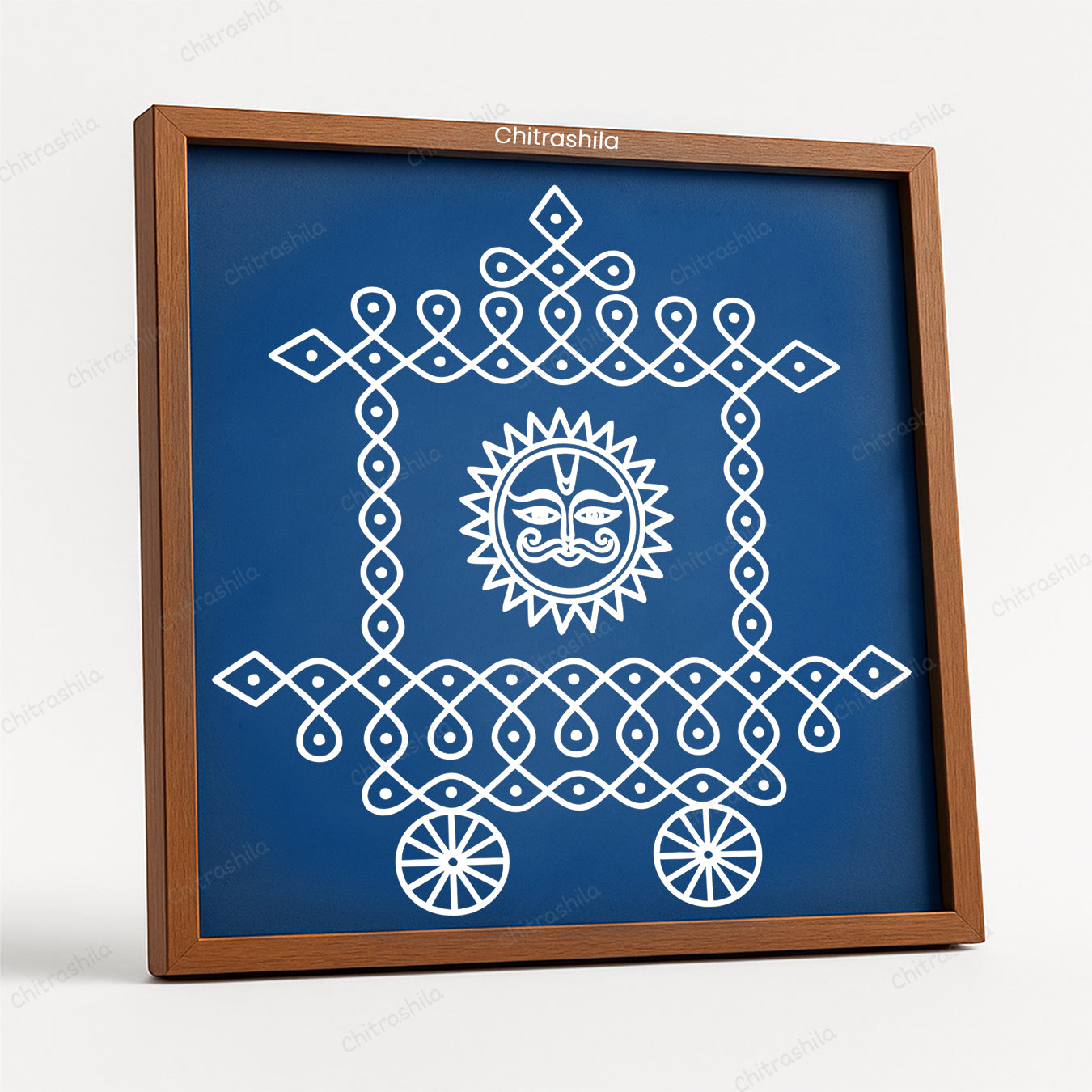Ratham Kolam Wooden Rangoli Stencil 10x10 Inches (WS-84)