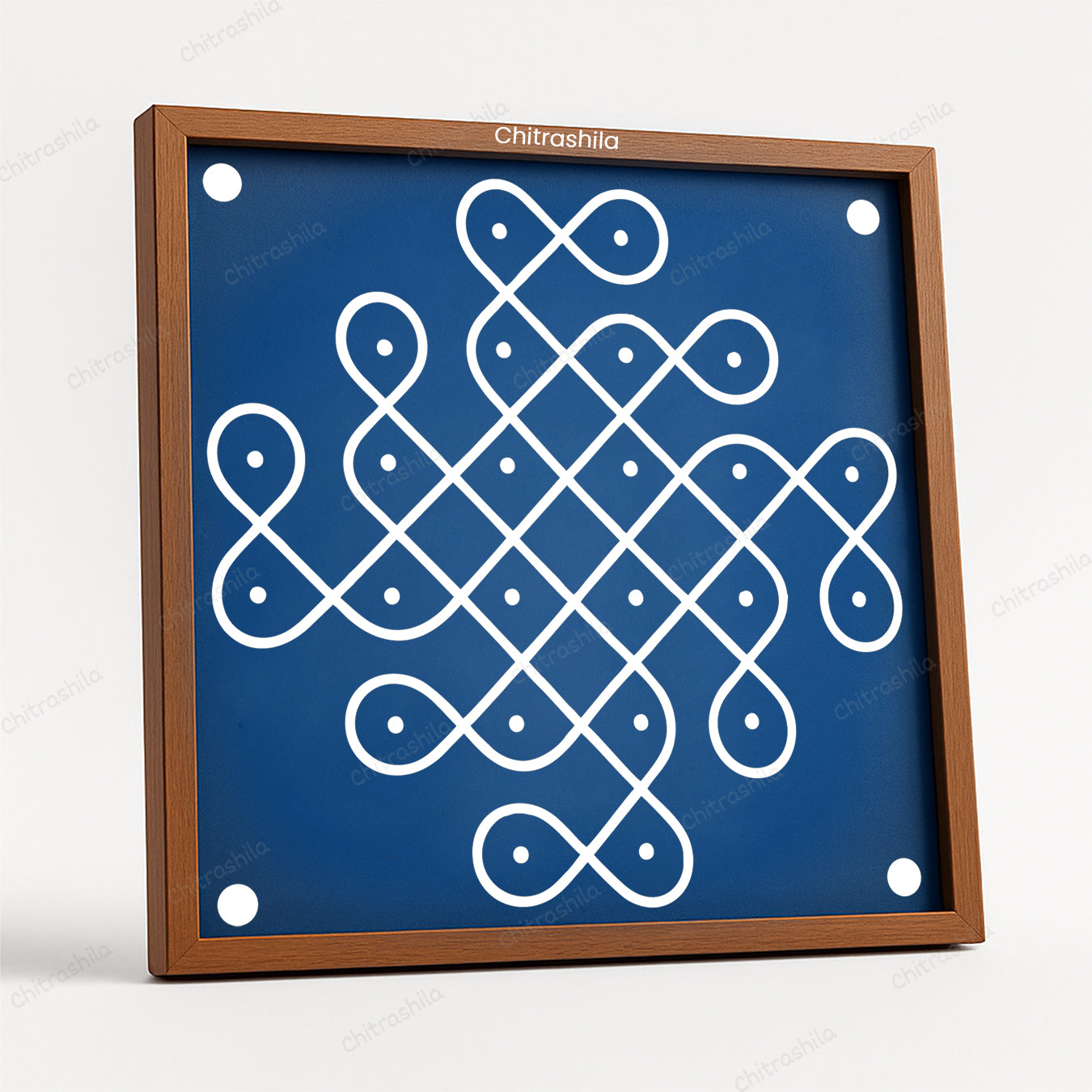 Kolam Dot Wooden Rangoli Stencil 10x10 Inches (WS-63)