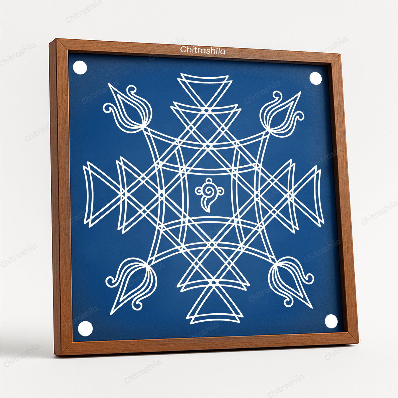 Iyengar Padi Kolam Wooden Rangoli Stencil 10x10 Inches (WS-79)