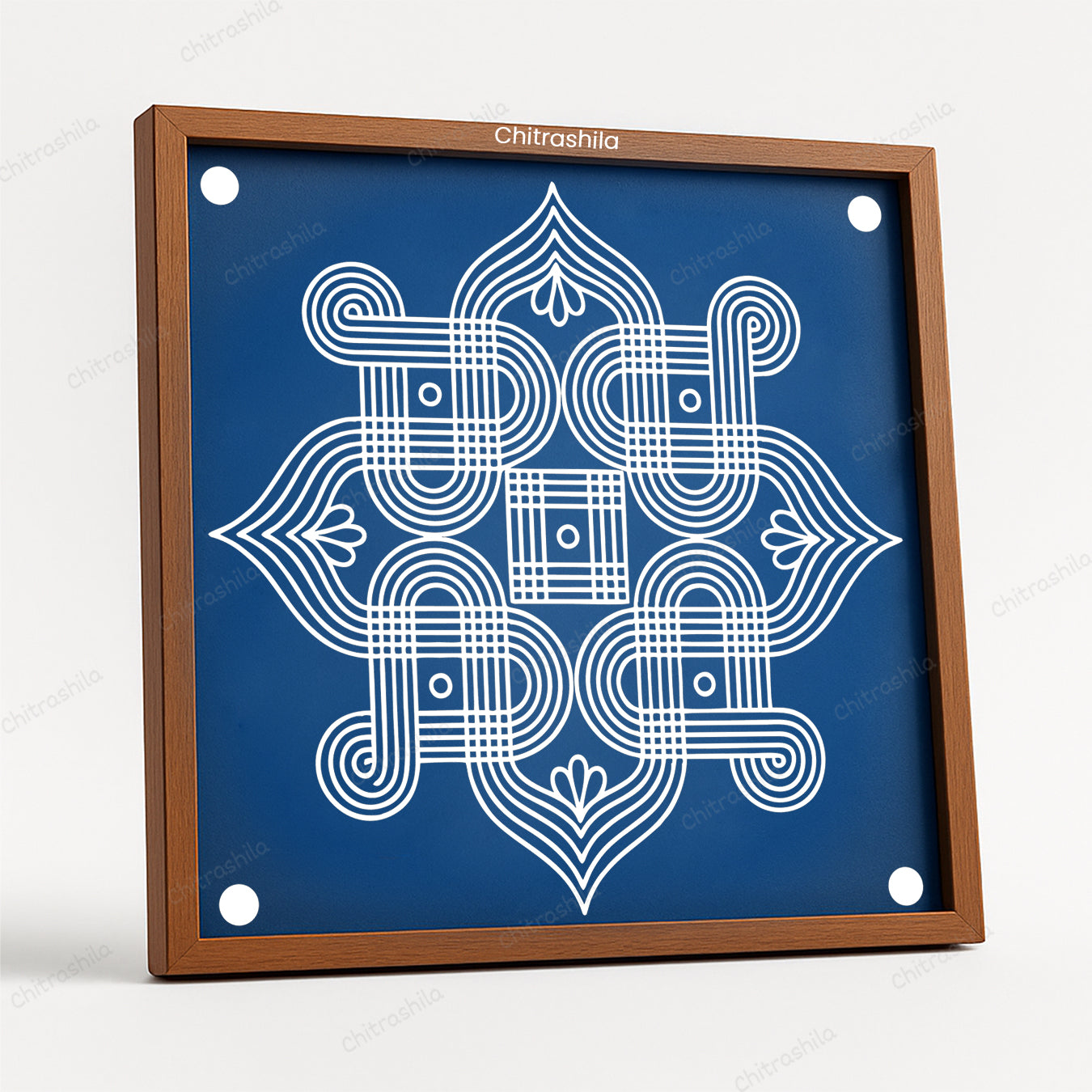 Padi Kolam Wooden Rangoli Stencil 10x10 Inches (WS-81)