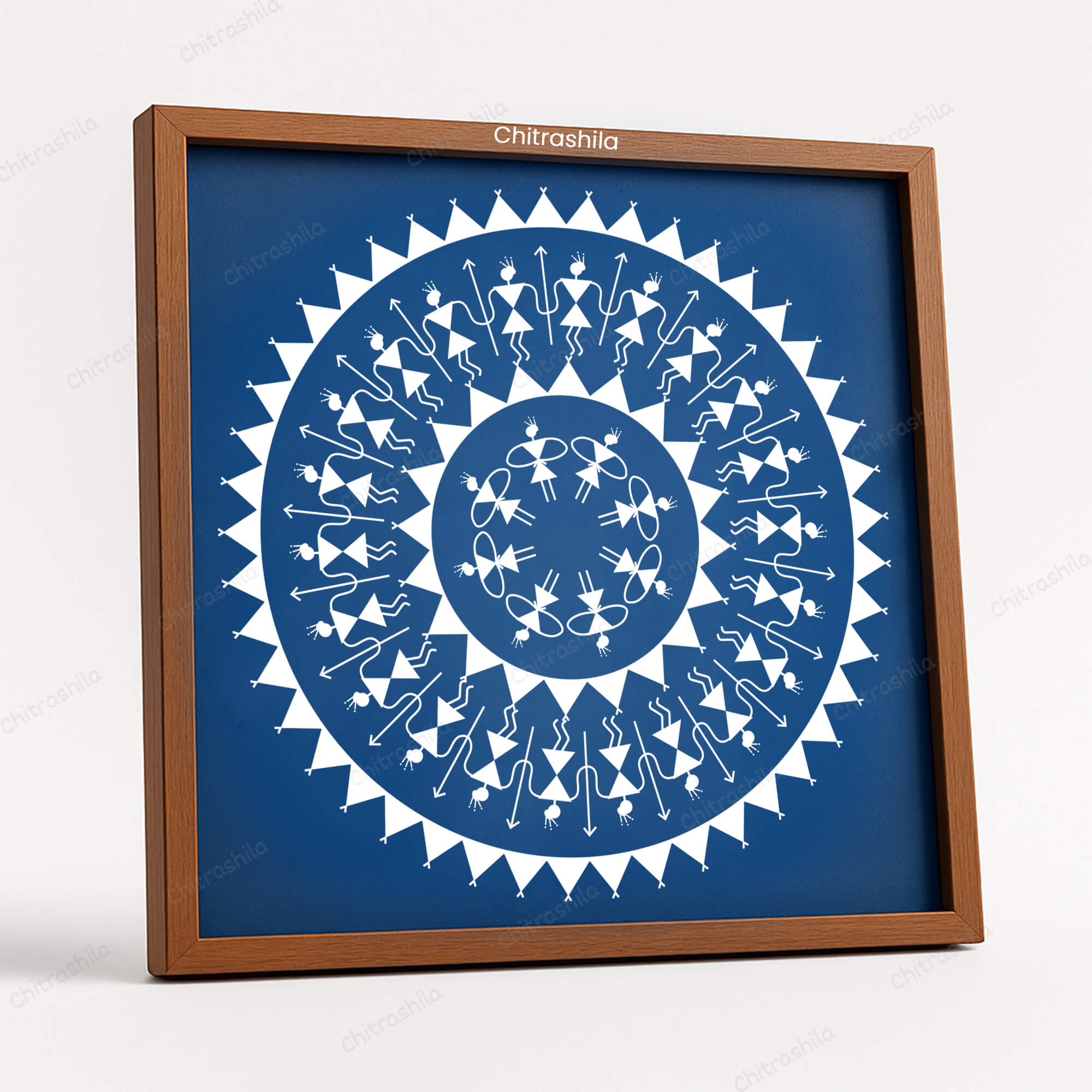 CHITRASHILA® Echoes of Warli - Circle of Unity 10x10 inches (WS-15)