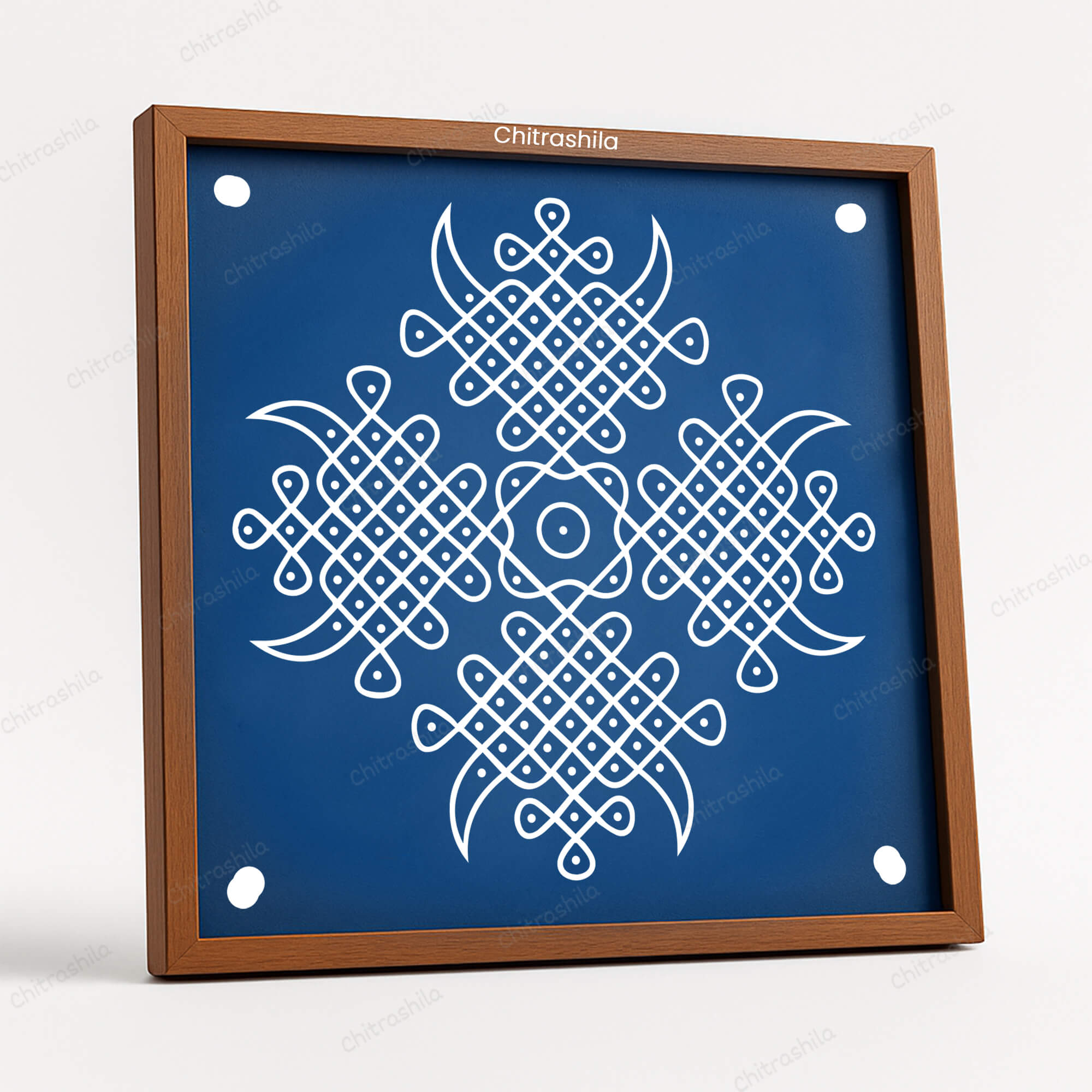 CHITRASHILA® Kambi Kolam Line Design Rangoli Stencil 10x10 Inches (WS‑20)