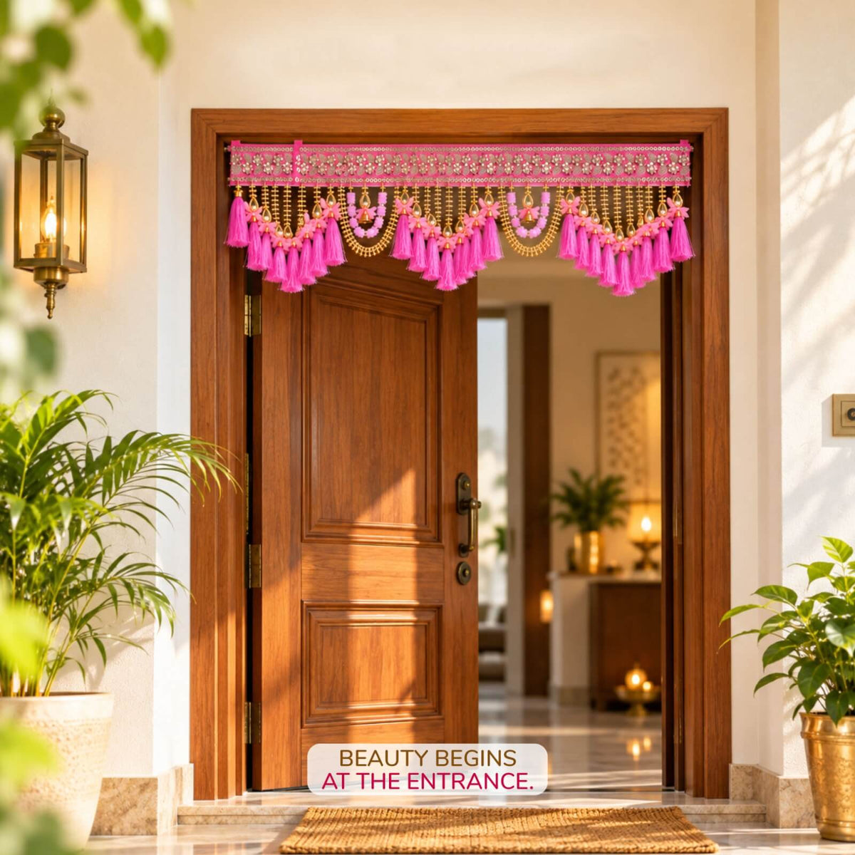 Handcrafted royal toran — festive door hanging for Diwali