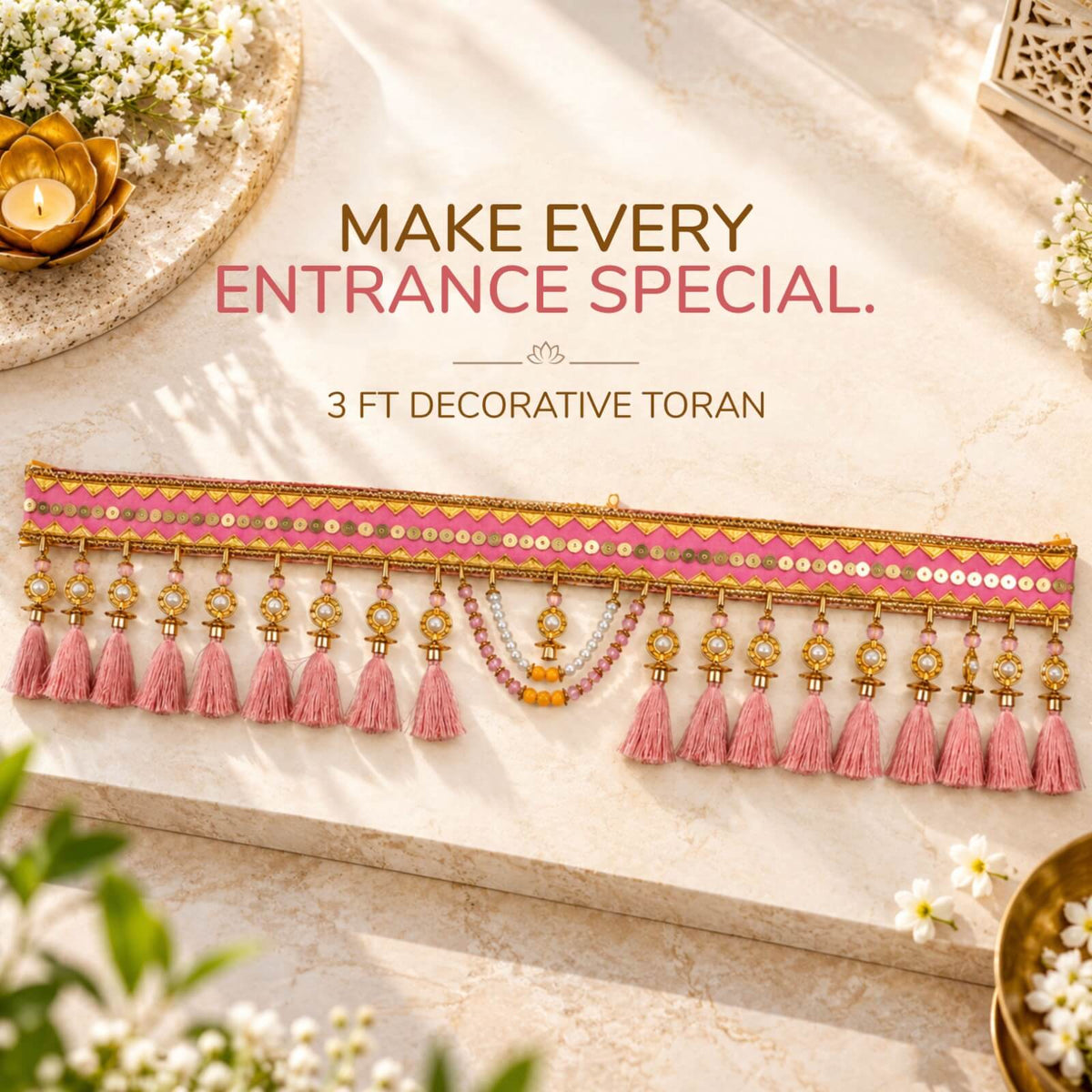 Handmade toran — elegant main door welcome hanging