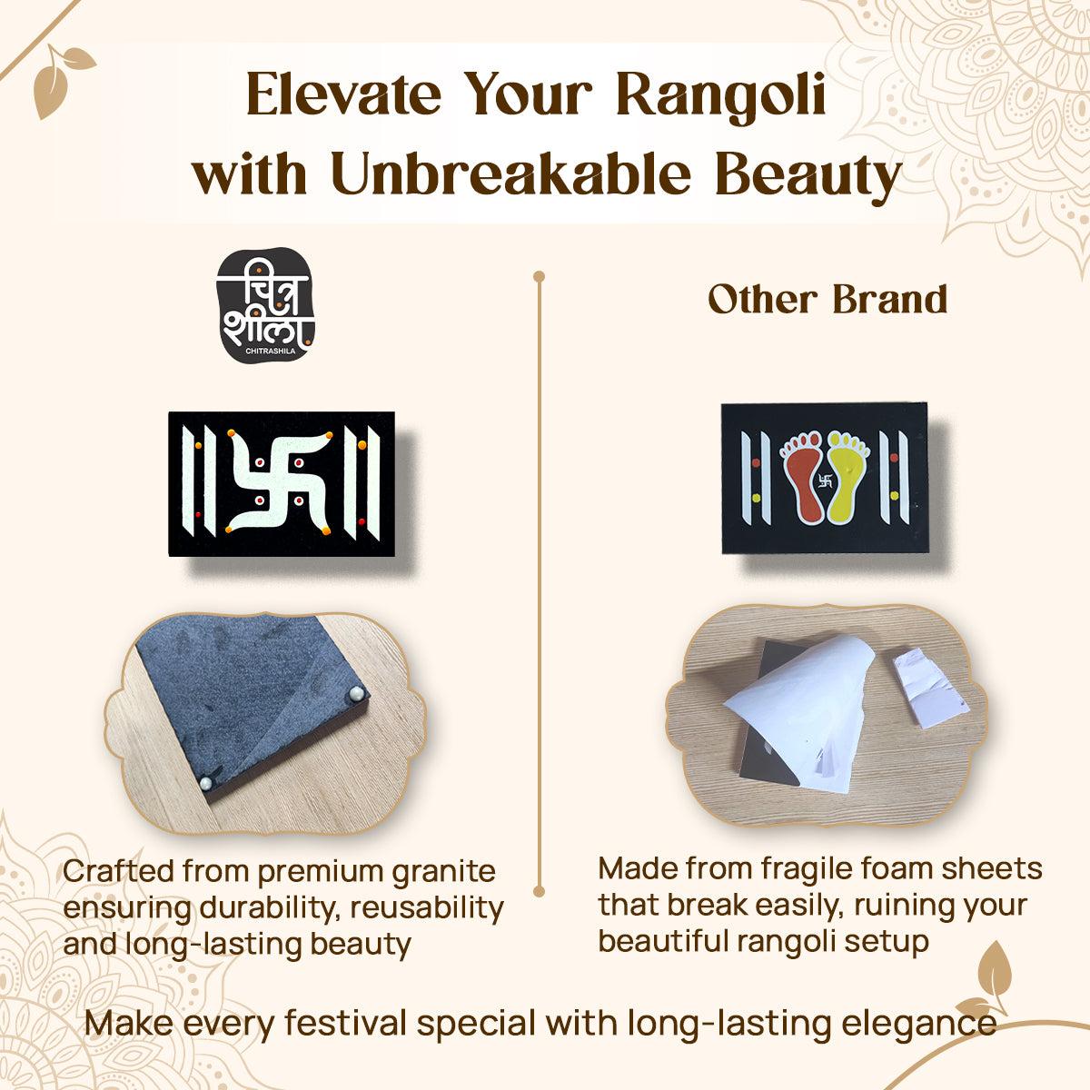 Swastik Printed Rangoli