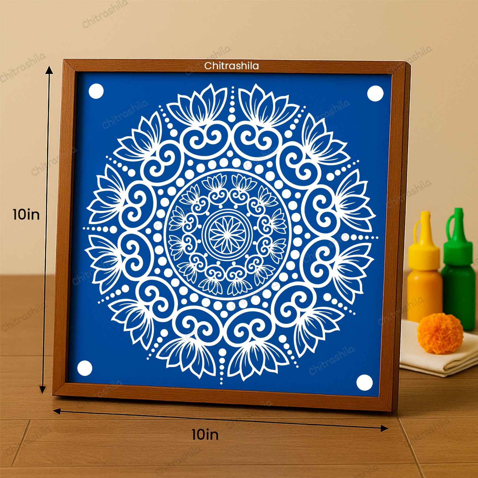 Circular Mandala Rangoli Stencil - Paisley Design (WS-91)