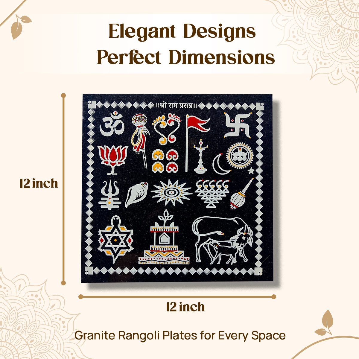 Chitrashila Sampurna Chaitrangan Rangoli Granite Printed (12*12 inch)