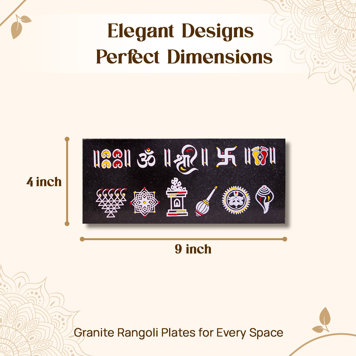 Chitrashila Tulsi Vrindavan Granite Printed Rangoli (9*4 inches)
