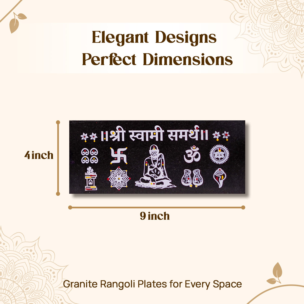 Chitrashila Shree Swami Samarth Granite Printed Rangoli (9*4 inch)