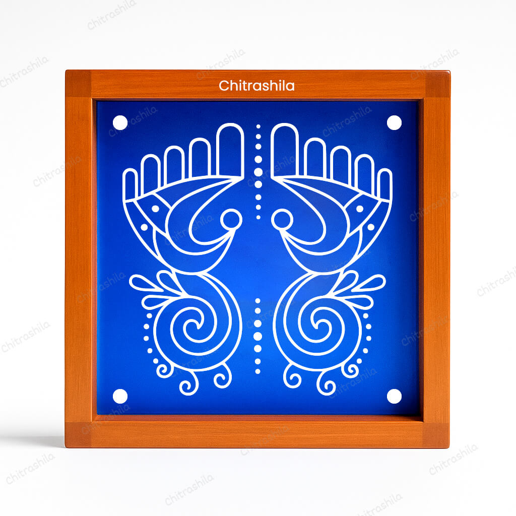 Lakshmi Paduka Rangoli Stencil