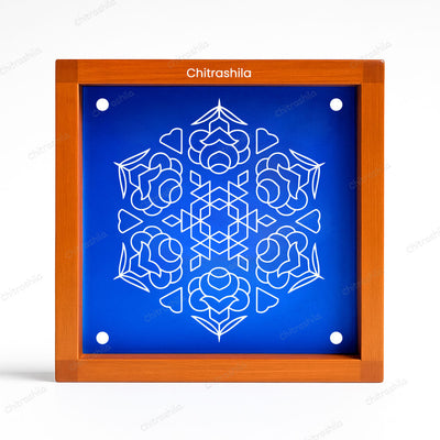 CHITRASHILA® Petite Floral Art Rangoli Stencil – 5x5 Inches (WA-42)