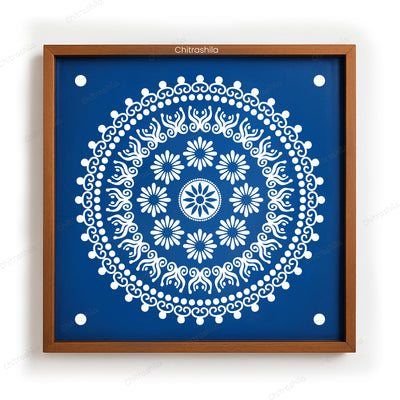 CHITRASHILA® Divine Mandala Wooden Rangoli Stencil | Reusable Rangoli Stencil 10×10 Inch (WS-48)