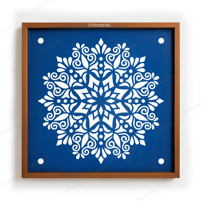 CHITRASHILA® Floral Star Traditional Rangoli Stencil | Reusable Rangoli Stencil 10×10 Inch (WS-47)
